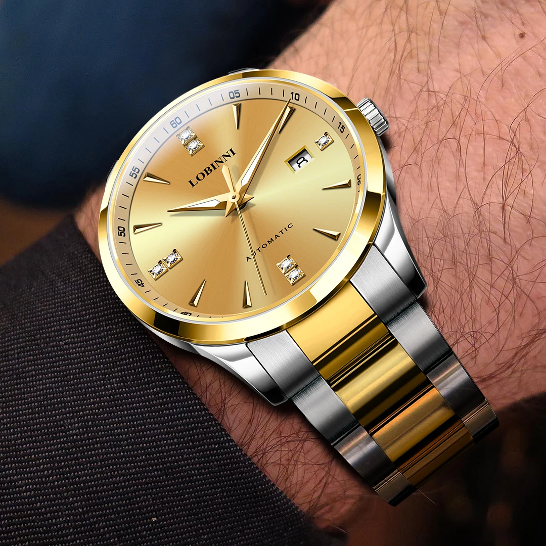 LOBINNI High-end Mechanical Wristwatch Men Luxury 5ATM Water-resistant Stainless Steel Band Self-winding Automatic Watch
LOBINNI High-end Mechanical Wristwatch Men Luxury 5ATM Water-resistant Stainless Steel Band Self-winding Automatic Watch