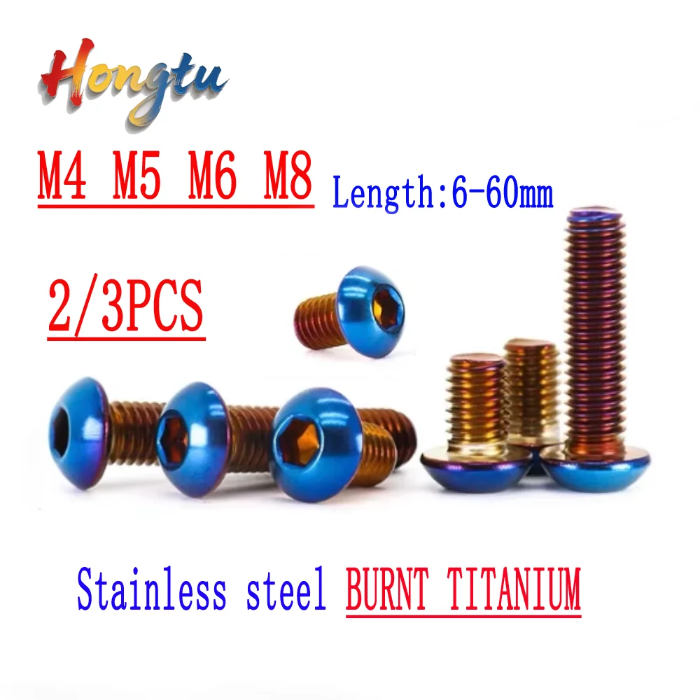 stainless steel screws burnt titanium blue face bolts Allen knurled screw hex socket head thread nailscycle bolt M4 M5 M6 M8
stainless steel screws burnt titanium blue face bolts Allen knurled screw hex socket head thread nailscycle bolt M4 M5 M6 M8