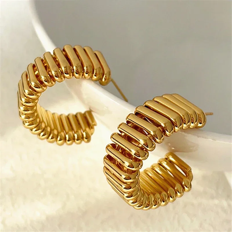 Fashion Metal Spring Hoop Earrings Trend C-shaped Earrings Women's Novel Earrings Cocktail Party Statement Jewelry Trend Gifts
Fashion Metal Spring Hoop Earrings Trend C-shaped Earrings Women's Novel Earrings Cocktail Party Statement Jewelry Trend Gifts