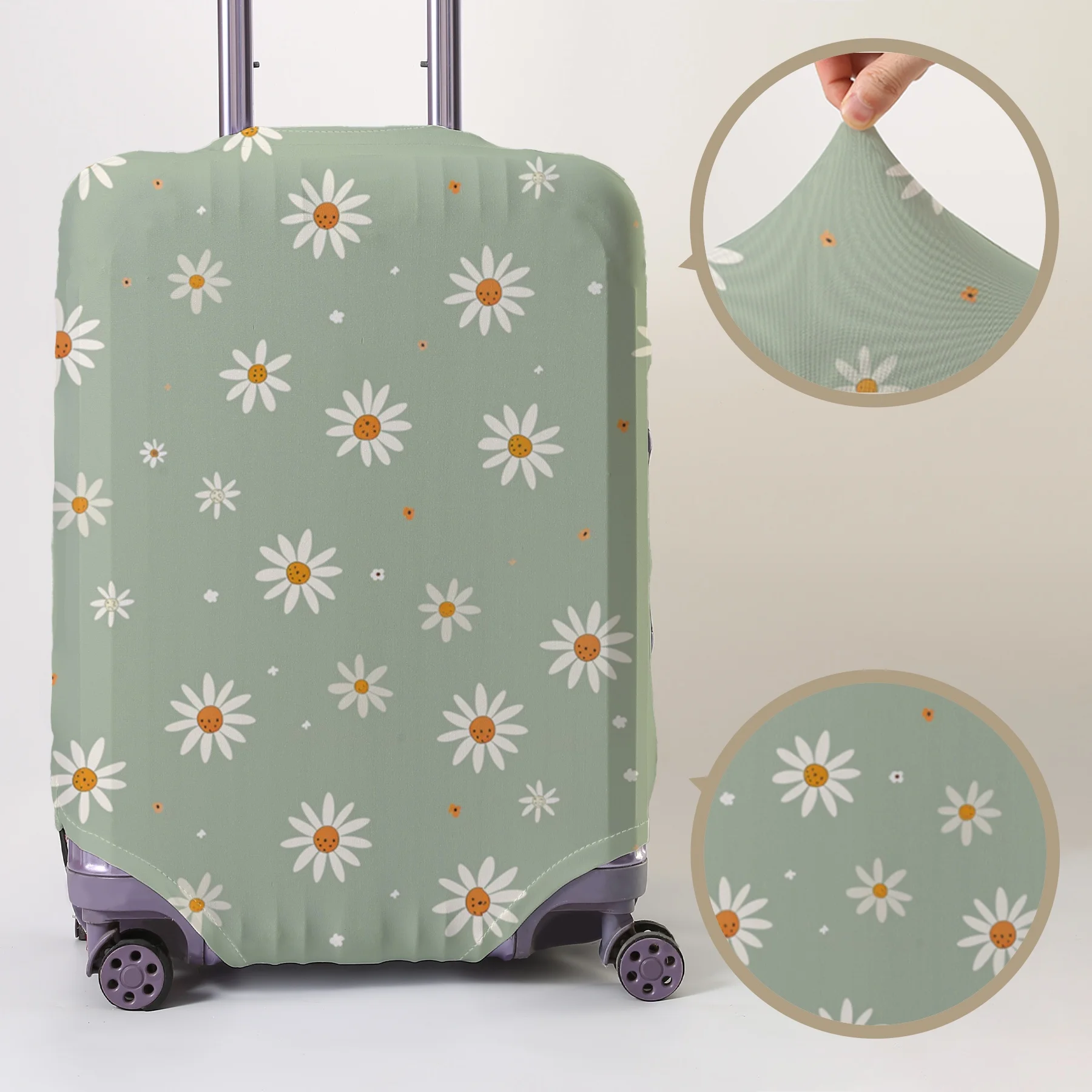 Daisy full print pattern luggage protection cover, suitable for 18-32 inch luggage covers, luggage handle gloves, travel accesso
Daisy full print pattern luggage protection cover, suitable for 18-32 inch luggage covers, luggage handle gloves, travel accesso