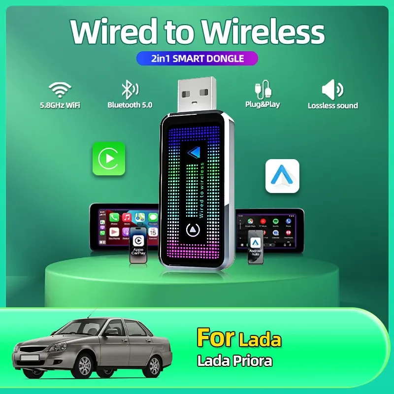 2025 Hot Smart Mini Box 2-in-1 Wired to Wireless CarPlay Adapter & Android Auto Wireless Adapter Plug & Play For Lada Priora
2025 Hot Smart Mini Box 2-in-1 Wired to Wireless CarPlay Adapter & Android Auto Wireless Adapter Plug & Play For Lada Priora