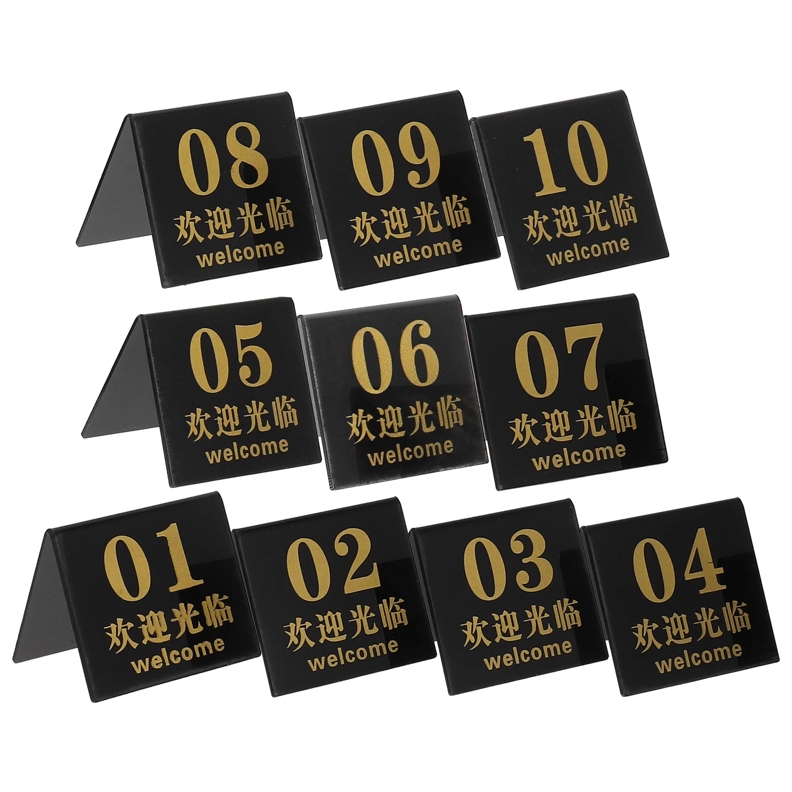 10 Pcs Reusable Acrylic Number Marker Game Accessory Restaurant Sign Marker Compact Black Easel Double Sided
10 Pcs Reusable Acrylic Number Marker Game Accessory Restaurant Sign Marker Compact Black Easel Double Sided
