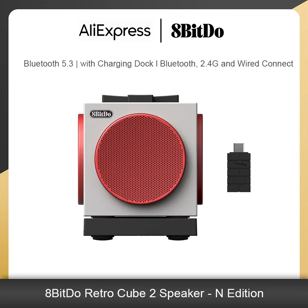 8BitDo Retro Cube 2 Wireless Bluetooth Speaker with Charging Dock True Stereo Sound for 8BitDo N Edition Keyboard and Mouse
8BitDo Retro Cube 2 Wireless Bluetooth Speaker with Charging Dock True Stereo Sound for 8BitDo N Edition Keyboard and Mouse