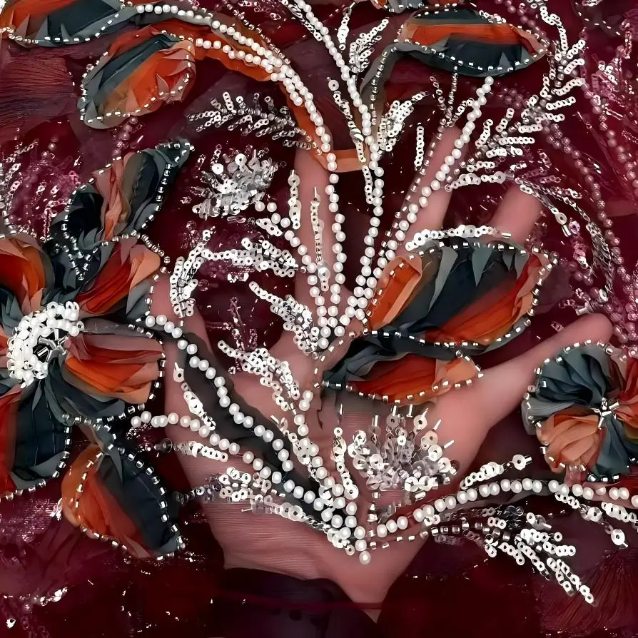 Burgundy Appliqué Mesh Lace Fabric Beaded Sequin Tube Embroidery High Quality French Nigerian Lace for Women Party Wedding Dress
Burgundy Appliqué Mesh Lace Fabric Beaded Sequin Tube Embroidery High Quality French Nigerian Lace for Women Party Wedding Dress