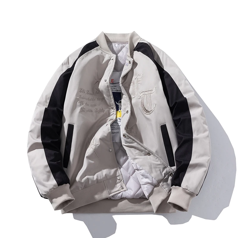 Мужская куртка с капюшоном VarsityJacket с вышивкой баскетбольной надписью Polit Лоскутная японская парка Harajuku парка пальто для мужчин унисекс
Мужская куртка с капюшоном VarsityJacket с вышивкой баскетбольной надписью Polit Лоскутная японская парка Harajuku парка пальто для мужчин унисекс