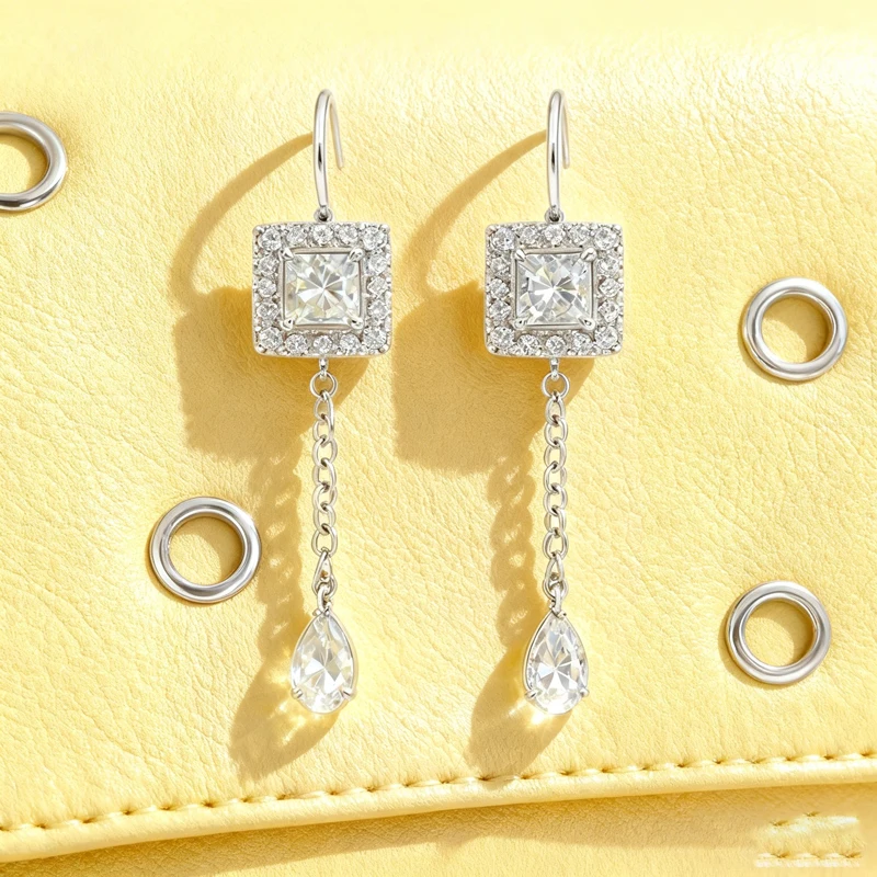 RAPRGOLD GRA Certified 3.5mm Geometric Moissanite Piercing Tassel Dangle Stud Earrings for Women 14K Gold Filled Jewelry Gifts
RAPRGOLD GRA Certified 3.5mm Geometric Moissanite Piercing Tassel Dangle Stud Earrings for Women 14K Gold Filled Jewelry Gifts