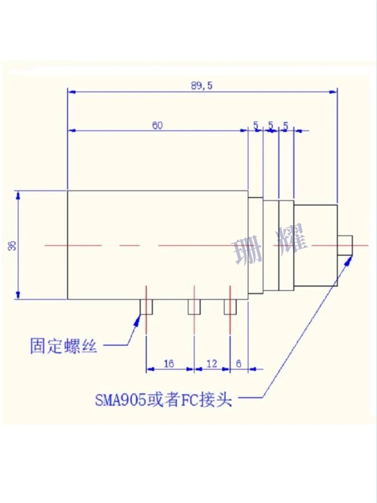 Fiber focusing mirror SMA905light spot adjustable minimum 1mm long distance collimation uniform, less distortion, beam expansion
Fiber focusing mirror SMA905light spot adjustable minimum 1mm long distance collimation uniform, less distortion, beam expansion