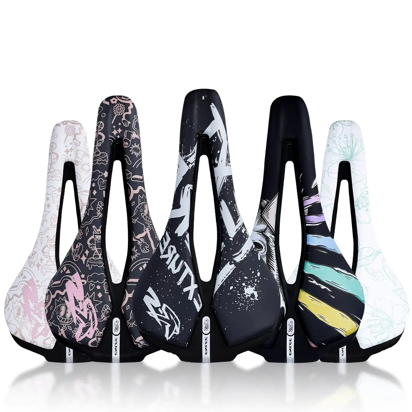 Ultralight Hollow Breathable Bike Saddle, Steel Rail Seat Cushion for MTB, Road & Folding Bikes
Ultralight Hollow Breathable Bike Saddle, Steel Rail Seat Cushion for MTB, Road & Folding Bikes