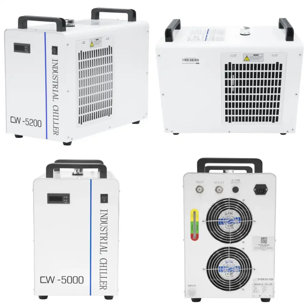CNC Engraving Machine CW-3000 CW-5000 CW-5200 Chiller Thermolysis Industrial Water Cooler Tube Cooling
CNC Engraving Machine CW-3000 CW-5000 CW-5200 Chiller Thermolysis Industrial Water Cooler Tube Cooling