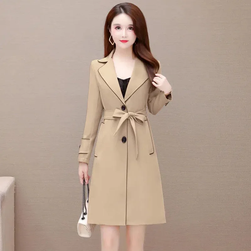 Trench Coat Womens 2022 Spring Autumn Korean Temperament Casual Thin Windbreaker Jacket Women Large Size Long Waist Outerwear
Trench Coat Womens 2022 Spring Autumn Korean Temperament Casual Thin Windbreaker Jacket Women Large Size Long Waist Outerwear