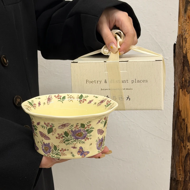 Flower Pattern Ceramic Bowl New Household Underglaze Color High Aesthetic Dinner Tableware Exquisite Vintage Noodles Bowls
Flower Pattern Ceramic Bowl New Household Underglaze Color High Aesthetic Dinner Tableware Exquisite Vintage Noodles Bowls