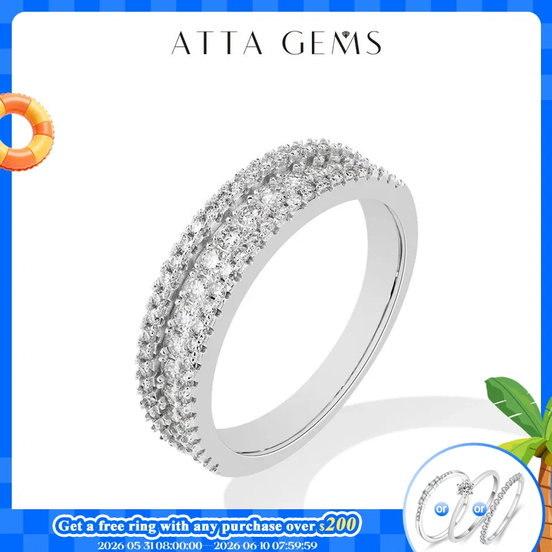ATTAGEMS Classic Full Lab Moissanite Diamond Rings for Women Men S925 Sterling Silver Half Band Engagement Wedding Jewelry Gifts
ATTAGEMS Classic Full Lab Moissanite Diamond Rings for Women Men S925 Sterling Silver Half Band Engagement Wedding Jewelry Gifts