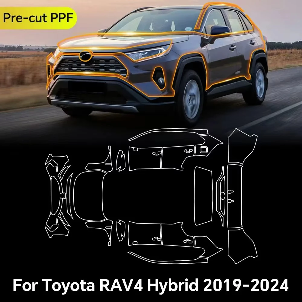 For Toyota RAV4 Hybrid XA50 2019-2024 TPU Scratch-resistant Car Paint Protection Film Car Body Transparent Bra Per-cut PPF Kit
For Toyota RAV4 Hybrid XA50 2019-2024 TPU Scratch-resistant Car Paint Protection Film Car Body Transparent Bra Per-cut PPF Kit