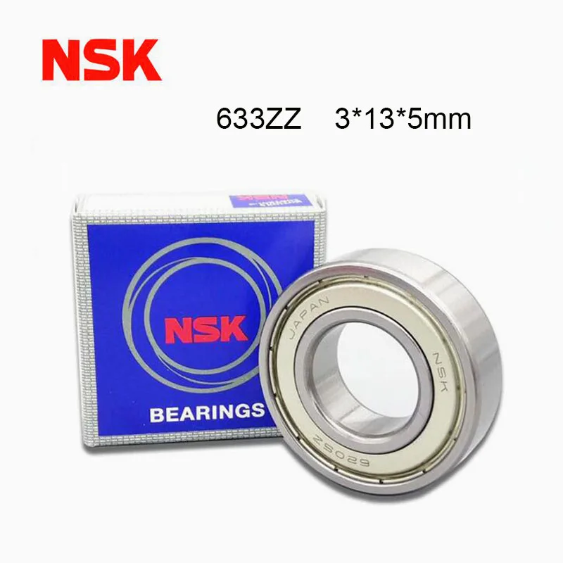 Origin JAPAN NSK 633ZZ Bearing 3*13*5 mm 5/10Pcs ABEC-7 Grade R1330ZZ 633Z High Speed Miniature 633 ZZ Ball Bearings
Origin JAPAN NSK 633ZZ Bearing 3*13*5 mm 5/10Pcs ABEC-7 Grade R1330ZZ 633Z High Speed Miniature 633 ZZ Ball Bearings