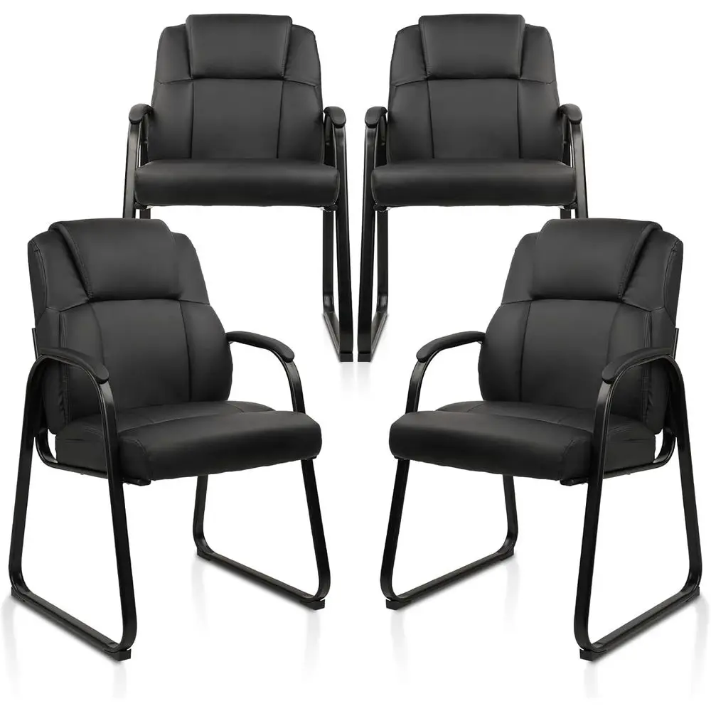 Black Leather GT Chair with Padded Armrests, Ideal for Conference and Waiting Rooms, Sled Base, 4-Pack
Black Leather GT Chair with Padded Armrests, Ideal for Conference and Waiting Rooms, Sled Base, 4-Pack