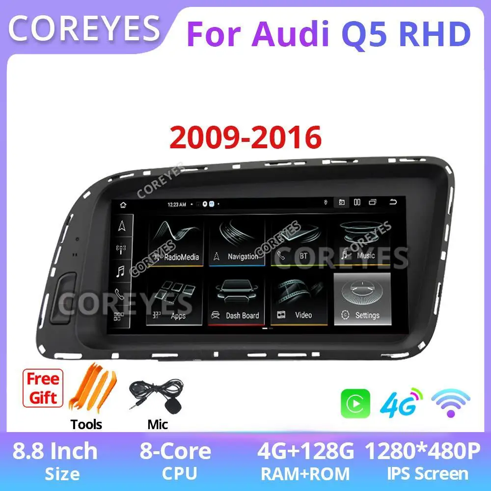 COREYES 8,8 "для Audi Q5 2009-2016 с правым рулем, автомобильный радиоприемник, стерео Carplay, мультимедийный плеер, Android Auto, Bluetooth, головное устройство
COREYES 8,8 "для Audi Q5 2009-2016 с правым рулем, автомобильный радиоприемник, стерео Carplay, мультимедийный плеер, Android Auto, Bluetooth, головное устройство