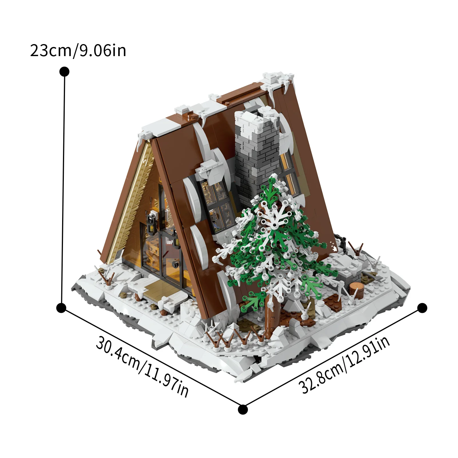 Creative City Street View House Block Snow Cabin Streetscape Model Sets Construction Building Bricks Toys With Light For Gifts
Creative City Street View House Block Snow Cabin Streetscape Model Sets Construction Building Bricks Toys With Light For Gifts