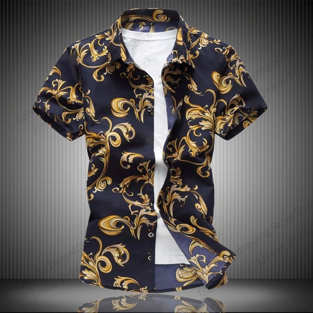 Golden Pattern Hawaiian Shirt Chain Flower 3D Print Shirt Men Women Fashion Short Sleeve Luxury Beach Blouse Mens Clothing New
Golden Pattern Hawaiian Shirt Chain Flower 3D Print Shirt Men Women Fashion Short Sleeve Luxury Beach Blouse Mens Clothing New