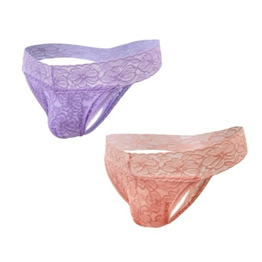 Umiehary Men Low Rise Lace T Back Breathable All Day Comfortable Thongs Stretchy Waistband 2 Pack -4XL
Umiehary Men Low Rise Lace T Back Breathable All Day Comfortable Thongs Stretchy Waistband 2 Pack -4XL