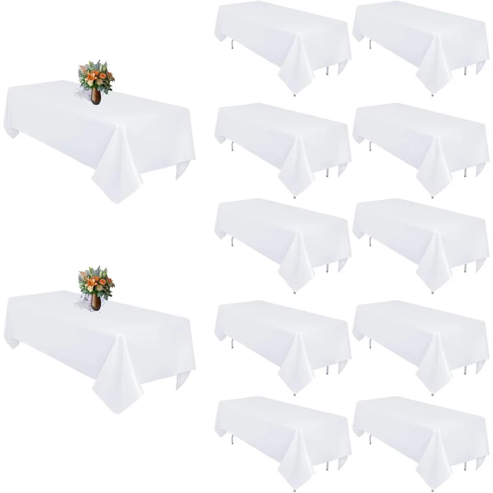 Набор прямоугольных скатерть, 12 шт., 60x102 дюймов, для столов длиной 6–8 футов, прочная ткань без морщин.
Набор прямоугольных скатерть, 12 шт., 60x102 дюймов, для столов длиной 6–8 футов, прочная ткань без морщин.