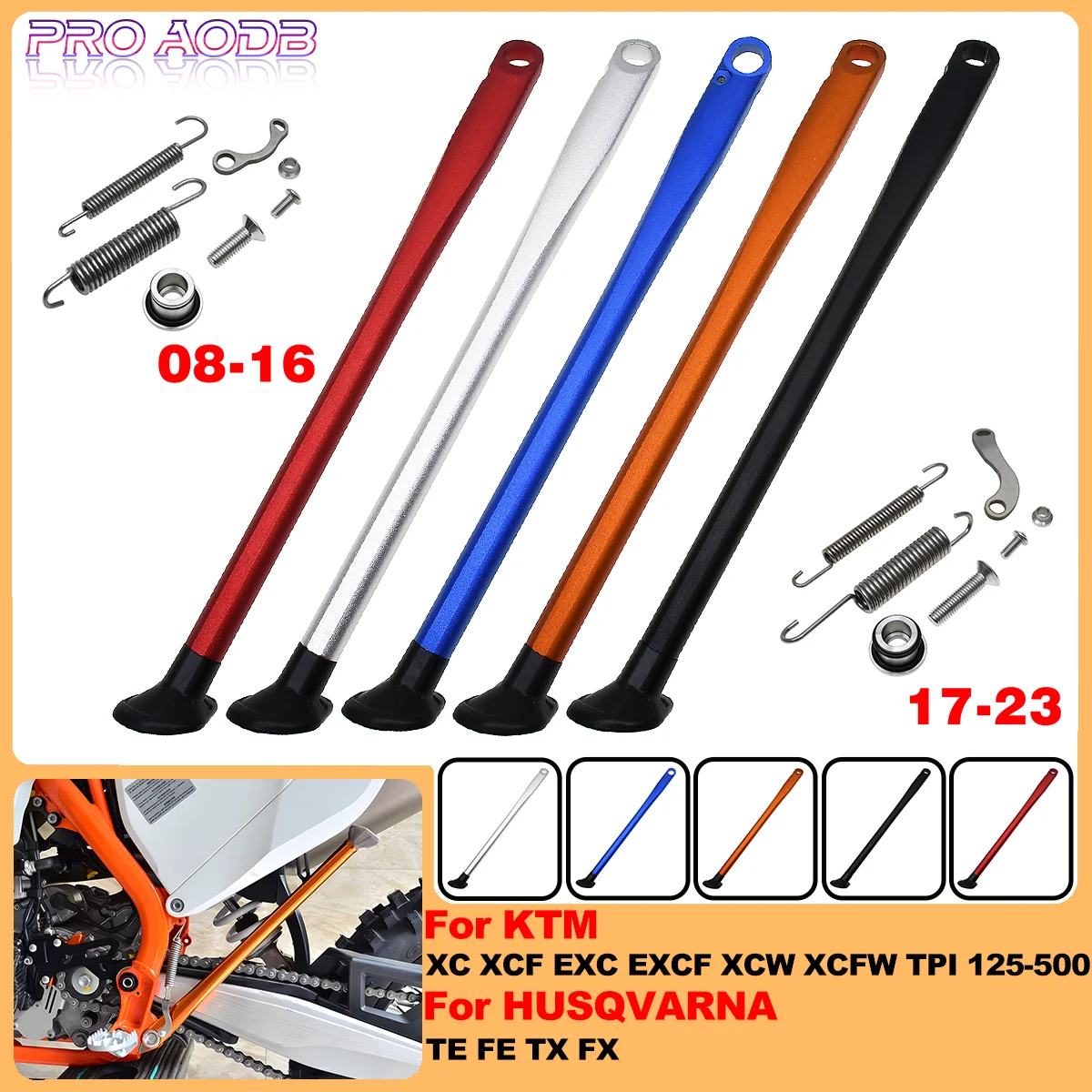 Motorcycle Parking Side Stand With Spring Kit For KTM XC XC-W XCF XCF-W EXC EXC-F EXC-R Six Days TPI 125 150 250 300 350 450 500
Motorcycle Parking Side Stand With Spring Kit For KTM XC XC-W XCF XCF-W EXC EXC-F EXC-R Six Days TPI 125 150 250 300 350 450 500