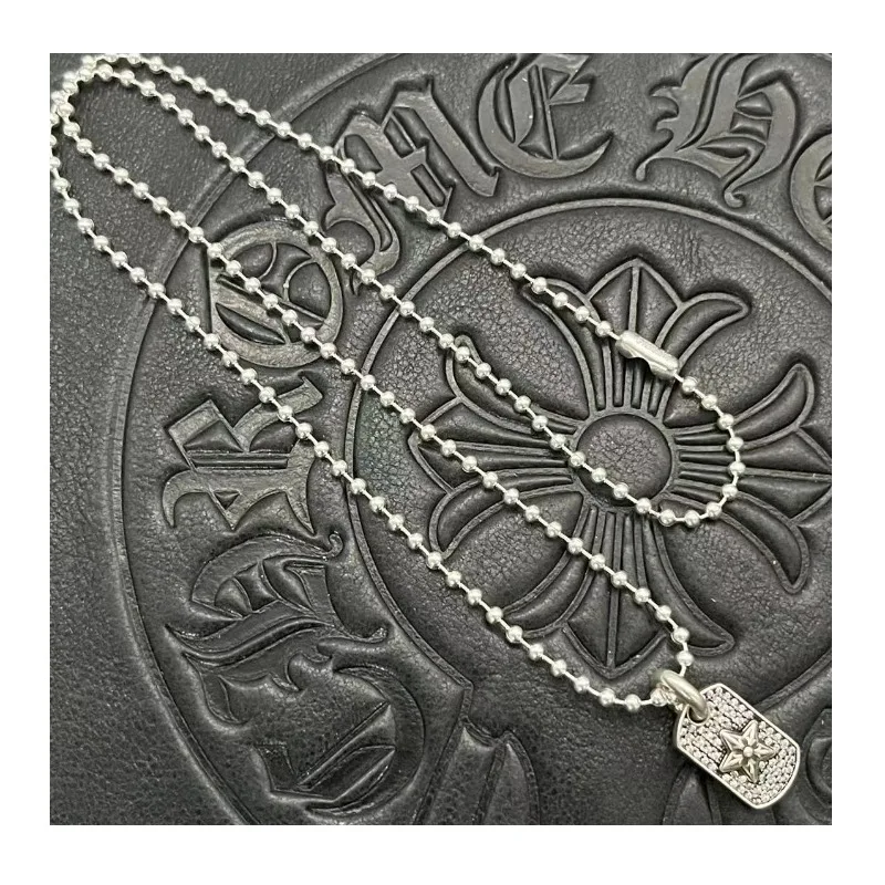 Punk Hip Hop Full Diamond Pentagram Small Hang Tags Military Brand Necklace Thai Silver Vintage Sweater Chain
Punk Hip Hop Full Diamond Pentagram Small Hang Tags Military Brand Necklace Thai Silver Vintage Sweater Chain