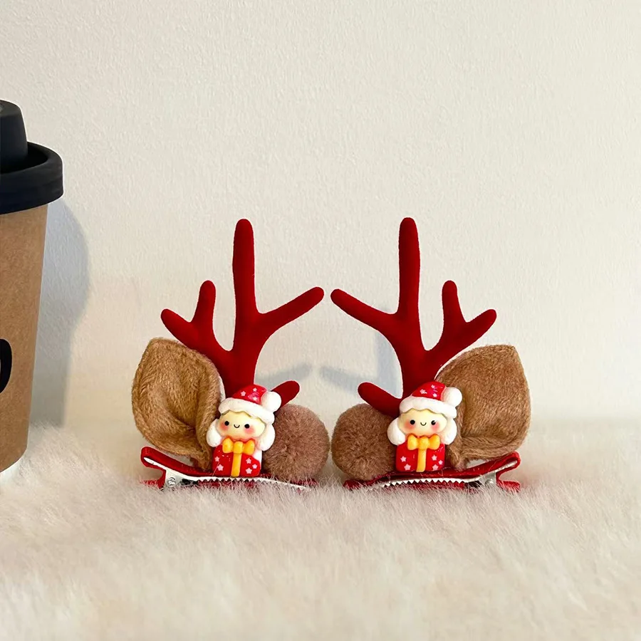 Пара очаровательных рождественских аксессуаров для волос, заколки для волос с милыми мультяшными рогами и заколки Санта-Клауса, идеально подходящие для праздника
Пара очаровательных рождественских аксессуаров для волос, заколки для волос с милыми мультяшными рогами и заколки Санта-Клауса, идеально подходящие для праздника