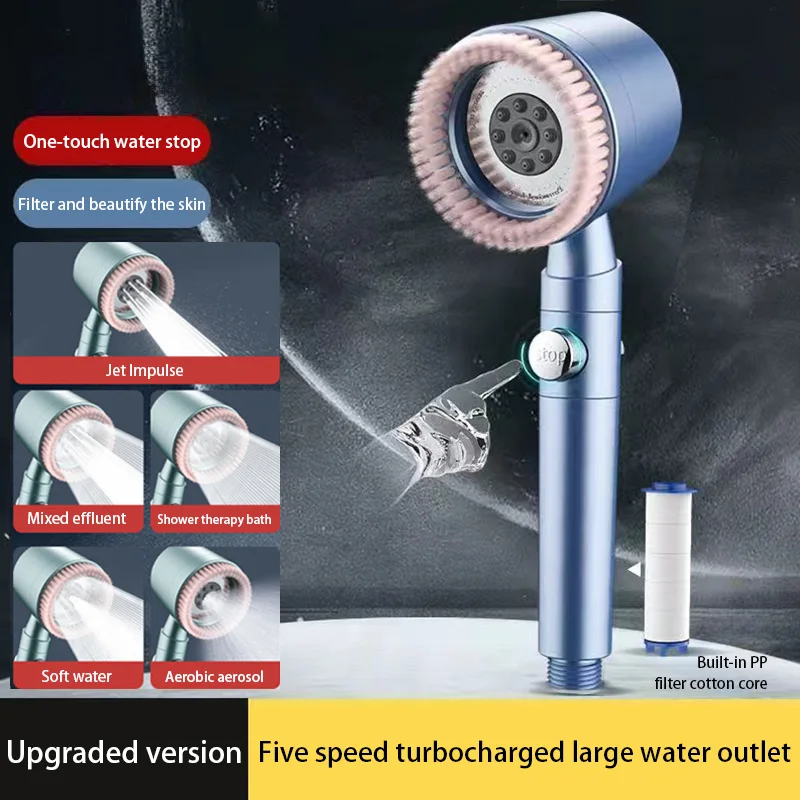 Shower Head Massage Filtration Skin Beauty Pressurized Shower Handheld Shower Head Bath Brush 2-In-1 Shower Set Universal 2025
Shower Head Massage Filtration Skin Beauty Pressurized Shower Handheld Shower Head Bath Brush 2-In-1 Shower Set Universal 2025