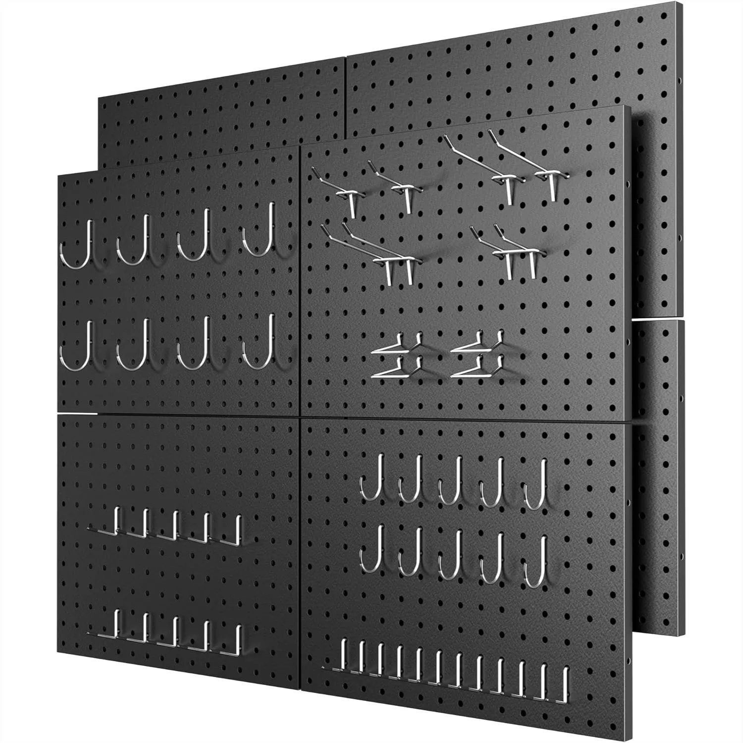 8 Pack Metal Pegboard Panels with 50 Hooks, Heavy Duty Wall Organizer for Garage, Workshop, Kitchen Storage
8 Pack Metal Pegboard Panels with 50 Hooks, Heavy Duty Wall Organizer for Garage, Workshop, Kitchen Storage