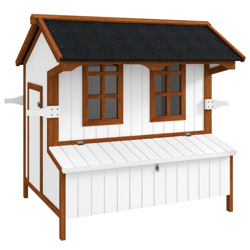 PawHut 47" Wooden Chicken Coop with Nesting Box, Portable Hen House for Backyard, Raised Poultry Cage with Handles
PawHut 47" Wooden Chicken Coop with Nesting Box, Portable Hen House for Backyard, Raised Poultry Cage with Handles
