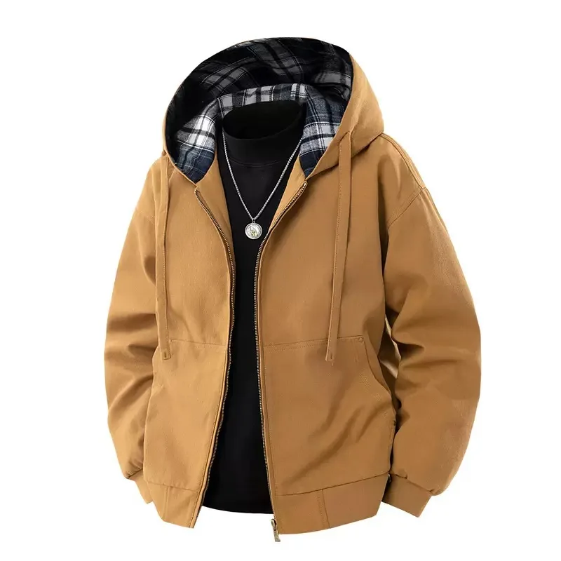 Autumn and Spring Pure Color American Vintage Hooded Workwear Jacket Men's Casual Loose Sports Windproof High-grade Outerwear
Autumn and Spring Pure Color American Vintage Hooded Workwear Jacket Men's Casual Loose Sports Windproof High-grade Outerwear