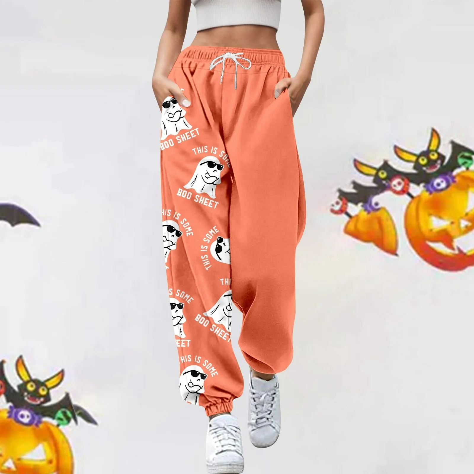 Halloween Print Pants For Women 2024 New High Waist Drawstring Baggy Sweatpants Fashion Casual Comfort Baggy Trousers
Halloween Print Pants For Women 2024 New High Waist Drawstring Baggy Sweatpants Fashion Casual Comfort Baggy Trousers