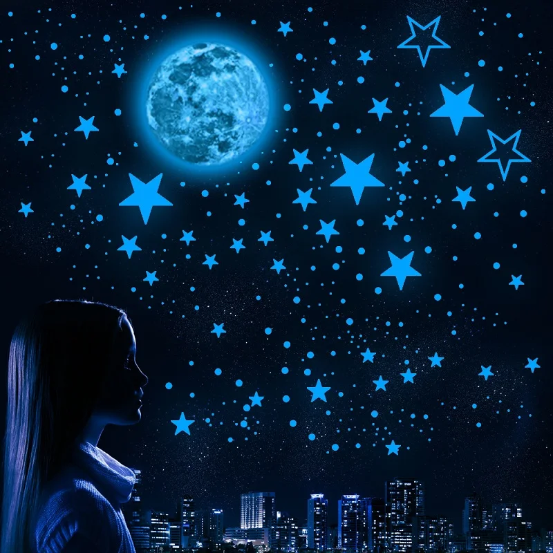 Glow in The Dark Stars Wall Stickers,Bright and Realistic Stars and Moon,Shining Starry Sky Wall Decals Decor for Girls and Boy
Glow in The Dark Stars Wall Stickers,Bright and Realistic Stars and Moon,Shining Starry Sky Wall Decals Decor for Girls and Boy