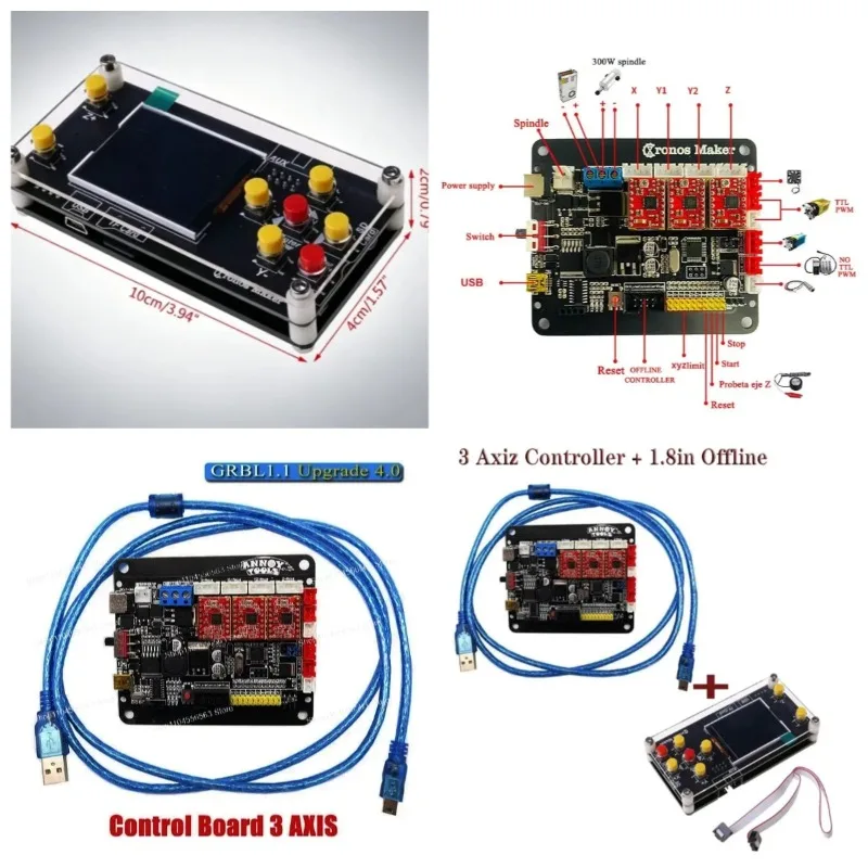 CNC 3018 GRBL 1.1 3/4-Axis USB Control Board: Dual Y-Axis, Laser Interface for Engraving/Cutting
CNC 3018 GRBL 1.1 3/4-Axis USB Control Board: Dual Y-Axis, Laser Interface for Engraving/Cutting
