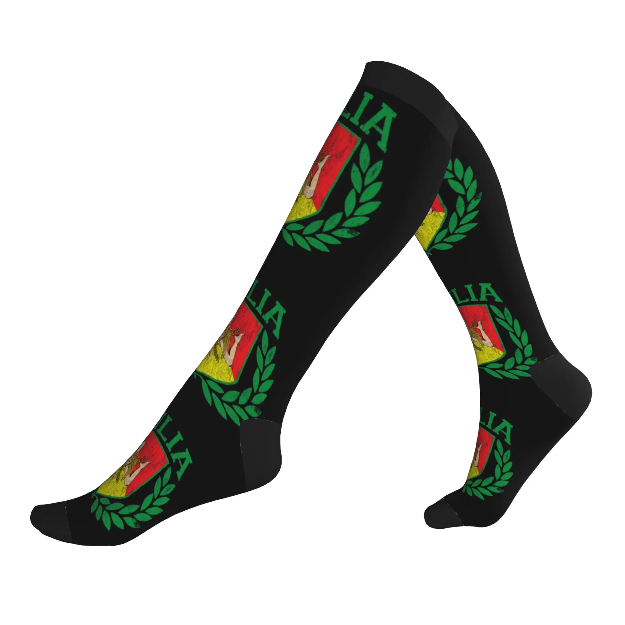 Italian Island Sicily Flag Dress Socks Men's Women's Warm Funny Novelty Sicilian Bandiera Sports Compression Socks
Italian Island Sicily Flag Dress Socks Men's Women's Warm Funny Novelty Sicilian Bandiera Sports Compression Socks