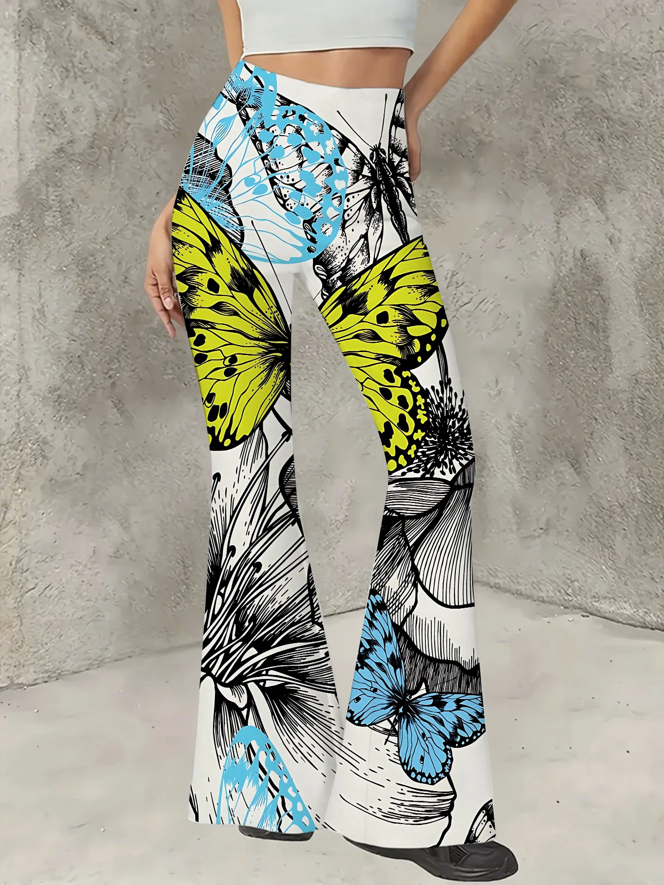 Women's Print Flare Pants Casual High Waist Knit Bell Bottom Trousers Boho
Women's Print Flare Pants Casual High Waist Knit Bell Bottom Trousers Boho