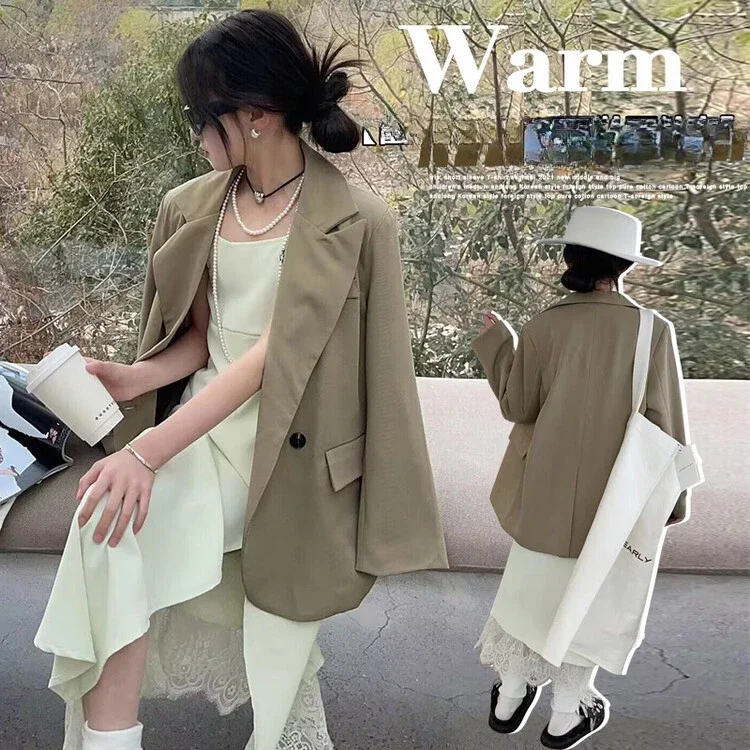 Girls 2024 Spring New Korean Edition Suit Coat Western Style Lace Edge White Dress Two Piece Set
Girls 2024 Spring New Korean Edition Suit Coat Western Style Lace Edge White Dress Two Piece Set