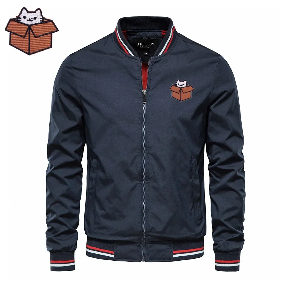 Punk jacket Spring autumn new men's coat High quality fashion brand Men's baseball jacket Cat anime embroidery men's jacket
Punk jacket Spring autumn new men's coat High quality fashion brand Men's baseball jacket Cat anime embroidery men's jacket