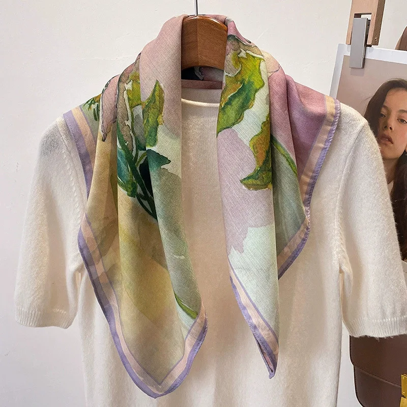 Brand Designer Silk Scarf for Women 68*68cm Foulard Bandana Small Square Scarves Oil Painting Flower Silk Shawls Scarfs Headband
Brand Designer Silk Scarf for Women 68*68cm Foulard Bandana Small Square Scarves Oil Painting Flower Silk Shawls Scarfs Headband