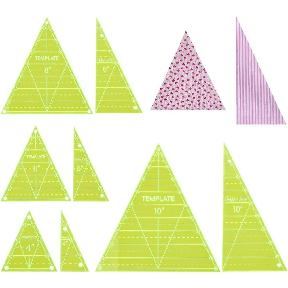 8 Pcs Triangle Quilting Template Triangle Rulers for Quilting Transparent Acrylic T-Shirt Rulers Acrylic DIY Hand Patchwork
8 Pcs Triangle Quilting Template Triangle Rulers for Quilting Transparent Acrylic T-Shirt Rulers Acrylic DIY Hand Patchwork