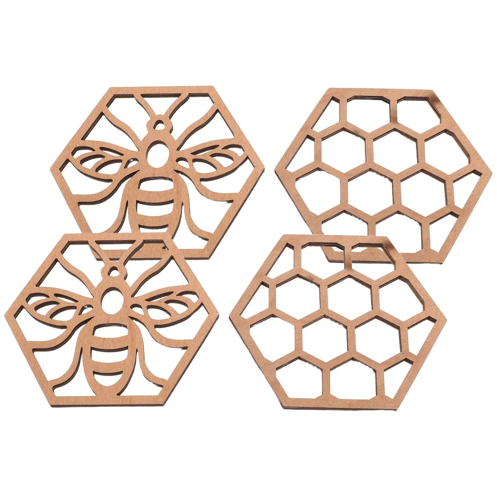 4 Pcs Honeycomb Decorations Bee Pendant Creative Coasters Hive Beaded Square Wood Coffee Table
4 Pcs Honeycomb Decorations Bee Pendant Creative Coasters Hive Beaded Square Wood Coffee Table