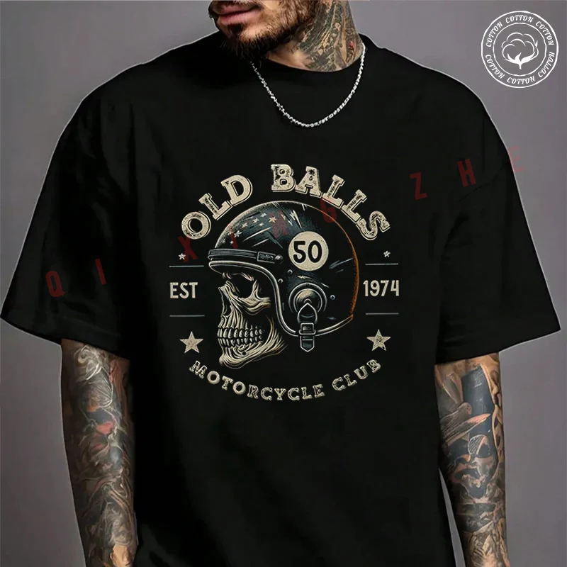 Old Balls Club Vintage Motorcycle 50Th Birthday For Old T-Shirt Men's Cotton Summer Casual Short Sleeve Round Neck Tees
Old Balls Club Vintage Motorcycle 50Th Birthday For Old T-Shirt Men's Cotton Summer Casual Short Sleeve Round Neck Tees