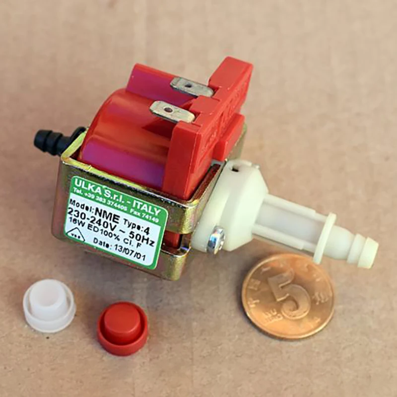 1 шт. AC220V 16 Вт ULKA NME4 электромагнитный плунжерный насос высокого давления с небольшим расходом мини-насос кофемашина водяной насос
1 шт. AC220V 16 Вт ULKA NME4 электромагнитный плунжерный насос высокого давления с небольшим расходом мини-насос кофемашина водяной насос 