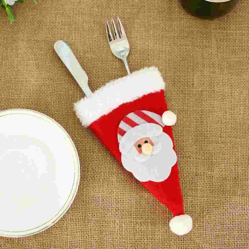 8 Pcs Christmas Cutlery Set Xmas Forks Bags Sleeves Santa Decor Serving Utensils Party Tableware at Home
8 Pcs Christmas Cutlery Set Xmas Forks Bags Sleeves Santa Decor Serving Utensils Party Tableware at Home