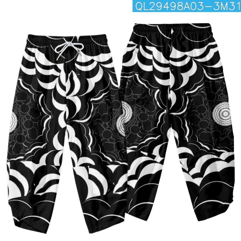 Black White Circle Printed Japanese Cropped Pants Couple Casual Elastic Waist Kimono Trousers Harajuku Streetwear
Black White Circle Printed Japanese Cropped Pants Couple Casual Elastic Waist Kimono Trousers Harajuku Streetwear