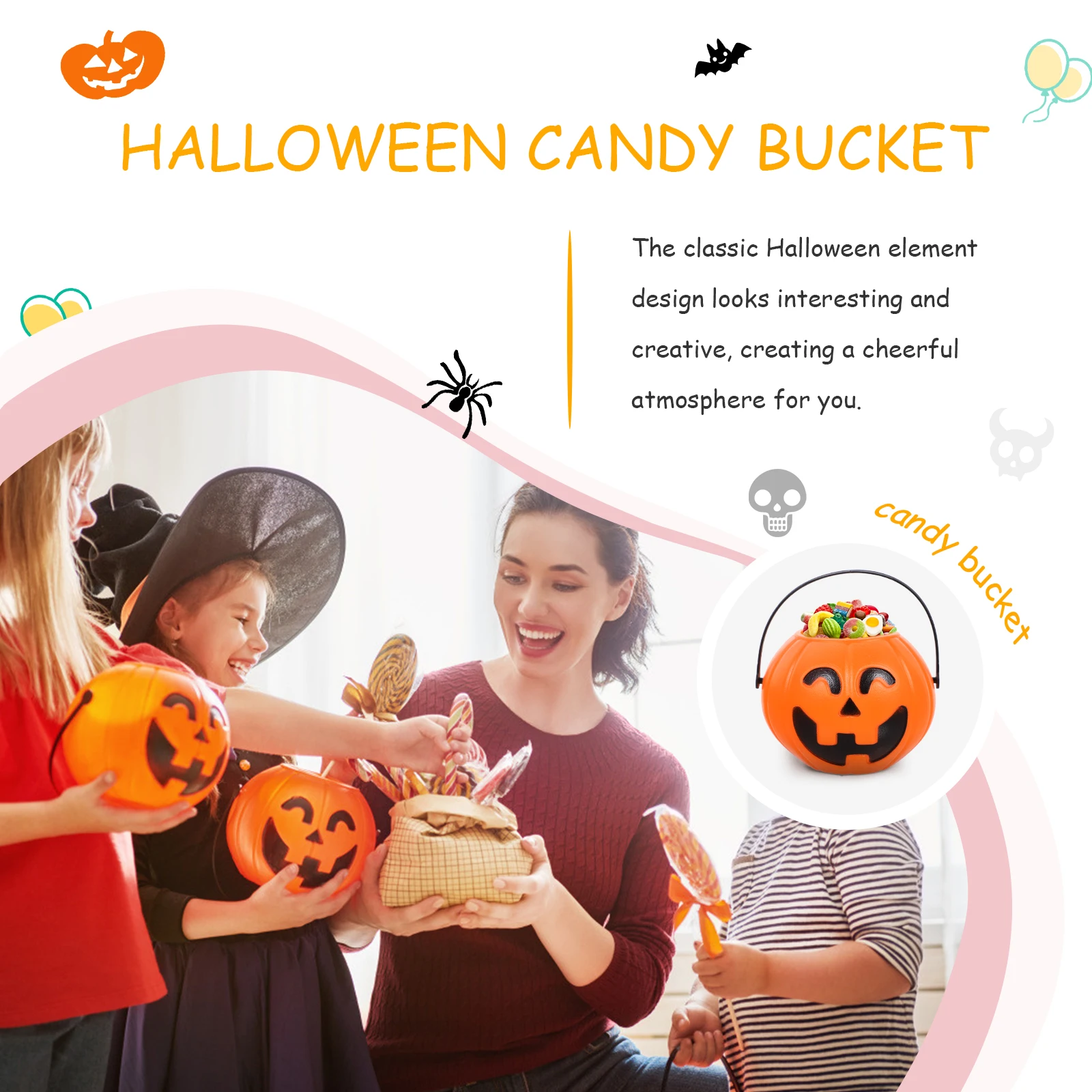 2pcs Pumpkin Bucket Pumpkin Pail Pcs Halloween Candy Holder Kids Trick Treat Lantern Party Decoration Storage
2pcs Pumpkin Bucket Pumpkin Pail Pcs Halloween Candy Holder Kids Trick Treat Lantern Party Decoration Storage