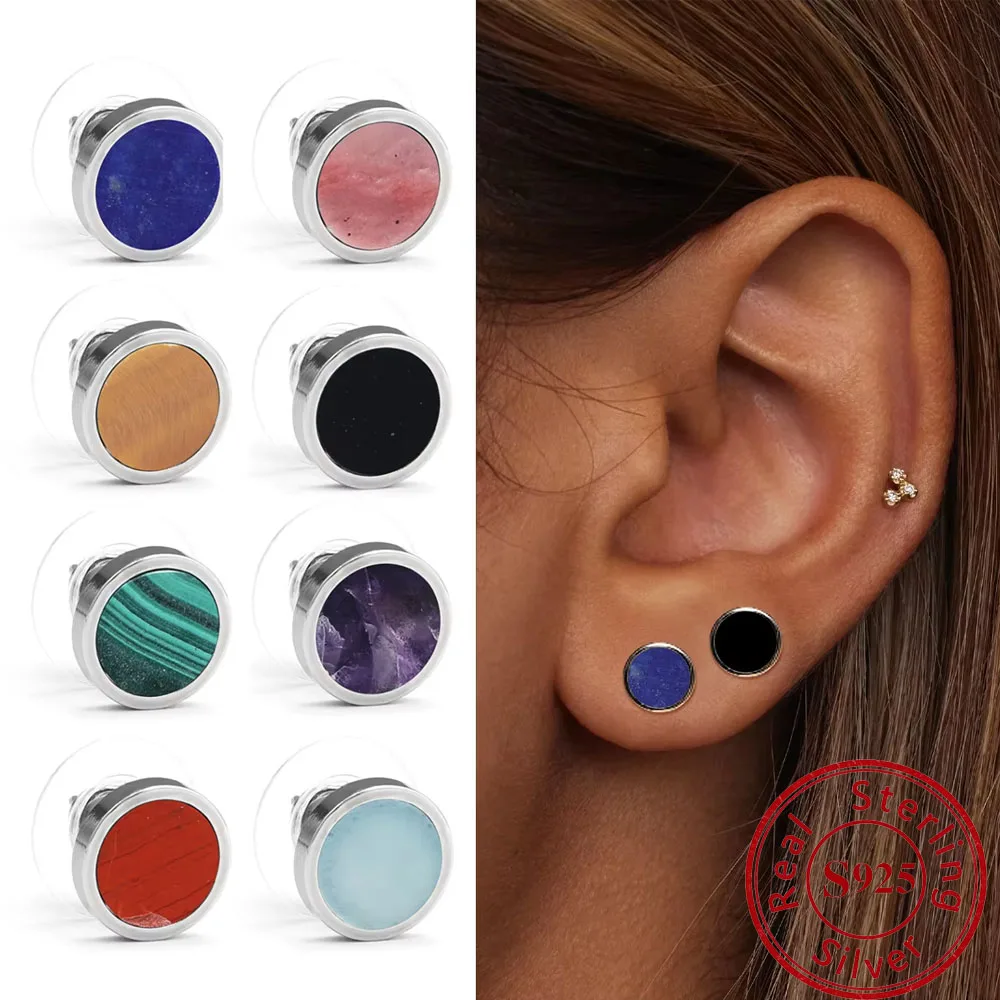 s925 Silver Natural Stone Earrings Men and Women Natural Gemstone Amethyst Obsidian Aquamarine Jewelry Gift Christmas Present
s925 Silver Natural Stone Earrings Men and Women Natural Gemstone Amethyst Obsidian Aquamarine Jewelry Gift Christmas Present