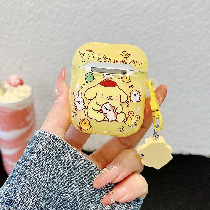 Cute Sanrio Pom Pom Purin Earphone Case For Airpods 1 2 3 4 Pro 2 Wireless Bluetooth Headset Protective Cover With Pendant
Cute Sanrio Pom Pom Purin Earphone Case For Airpods 1 2 3 4 Pro 2 Wireless Bluetooth Headset Protective Cover With Pendant