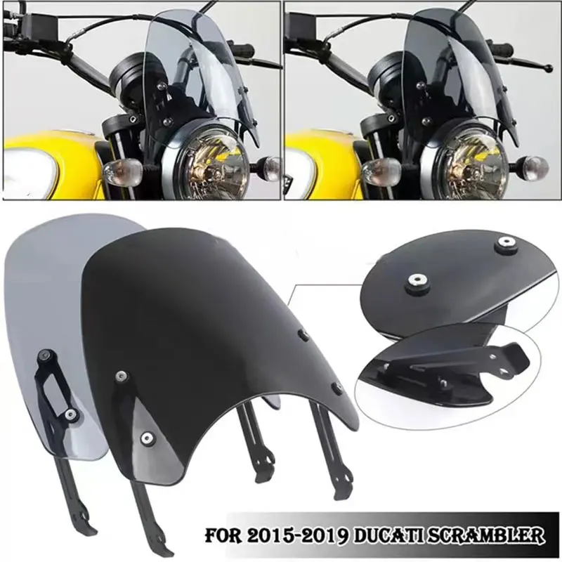 Ветровое стекло для Ducati Scrambler Icon 400 800 803 Classic Sixty2 Desert Sled 2020 2021 2022 ветрозащитные дефлекторы
Ветровое стекло для Ducati Scrambler Icon 400 800 803 Classic Sixty2 Desert Sled 2020 2021 2022 ветрозащитные дефлекторы