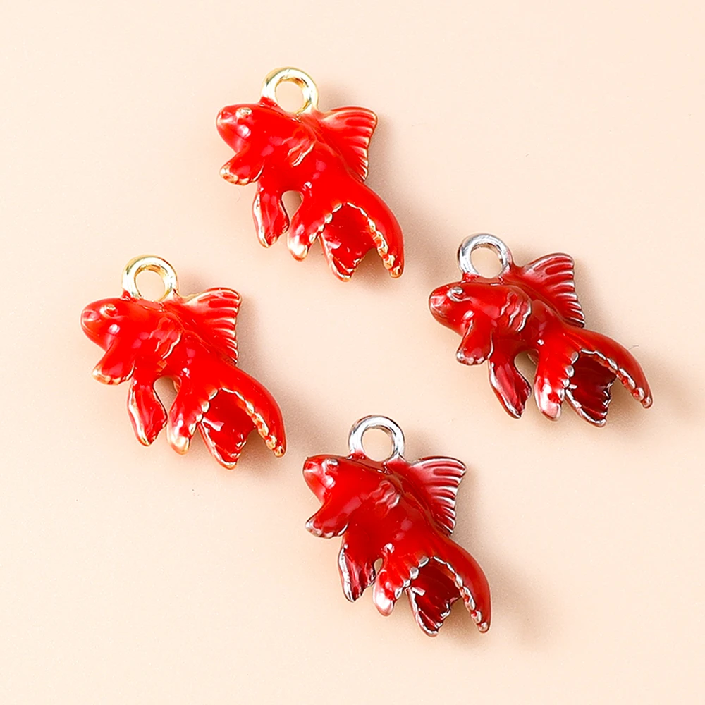 Leslie 5pcs Cute Mini Goldfish Pendants Goldfish Dangle Charm Beads for DIY Brand Sterling Silver Bracelet Jewelry Making Craft
Leslie 5pcs Cute Mini Goldfish Pendants Goldfish Dangle Charm Beads for DIY Brand Sterling Silver Bracelet Jewelry Making Craft